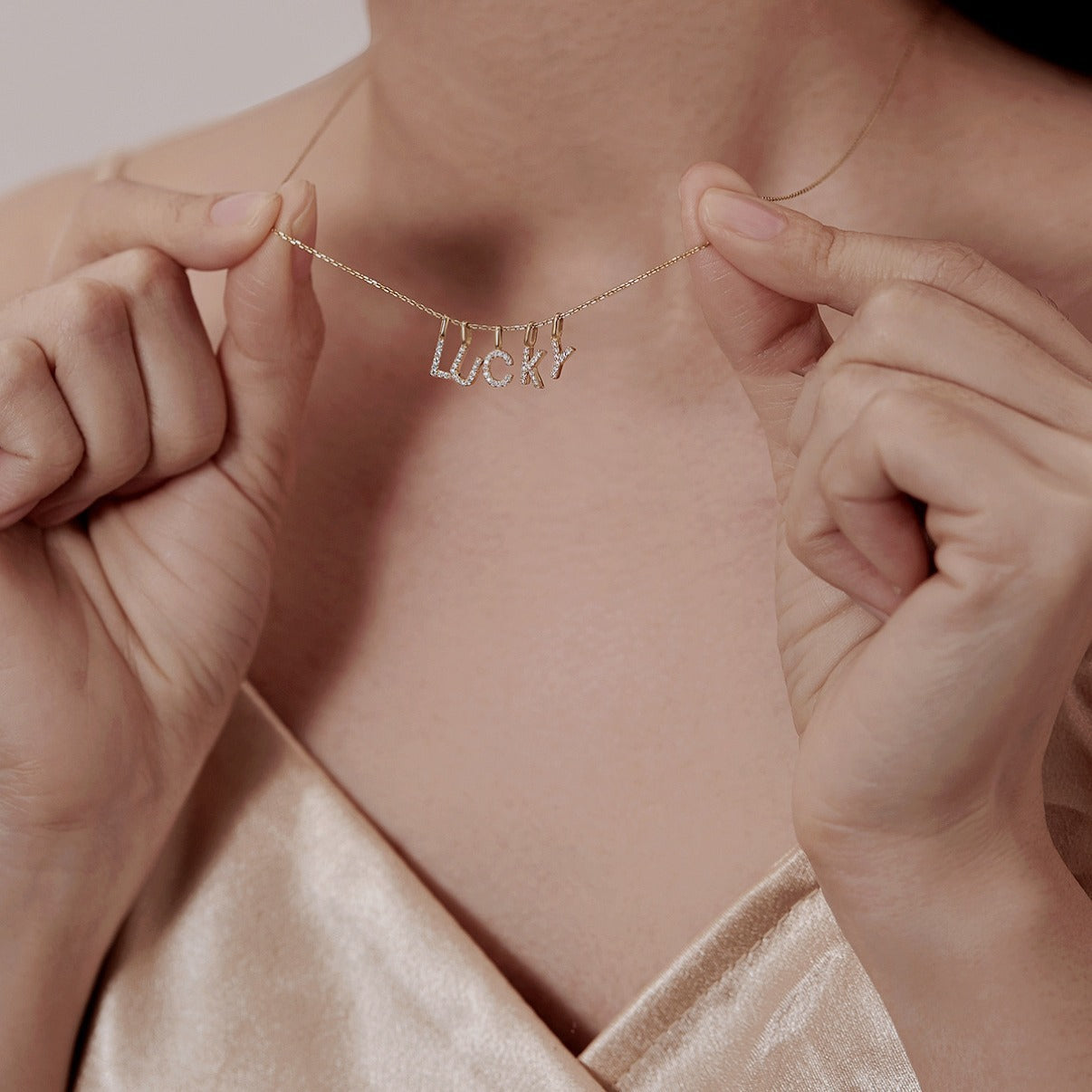 925 Silver 14K Gold 26-Letter DIY Couple Pendant Necklace