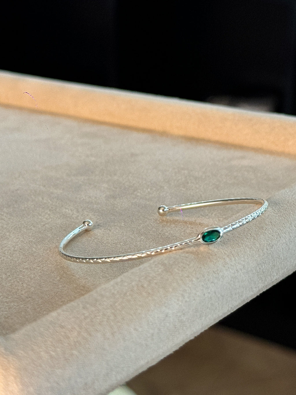 Silver Blue Zirconia Layered Bracelet