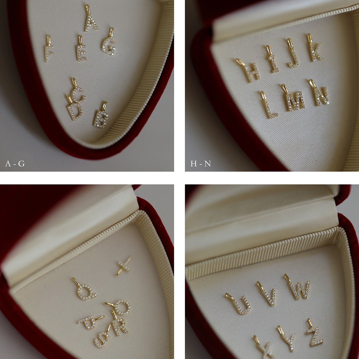 925 Silver 14K Gold 26-Letter DIY Couple Pendant Necklace