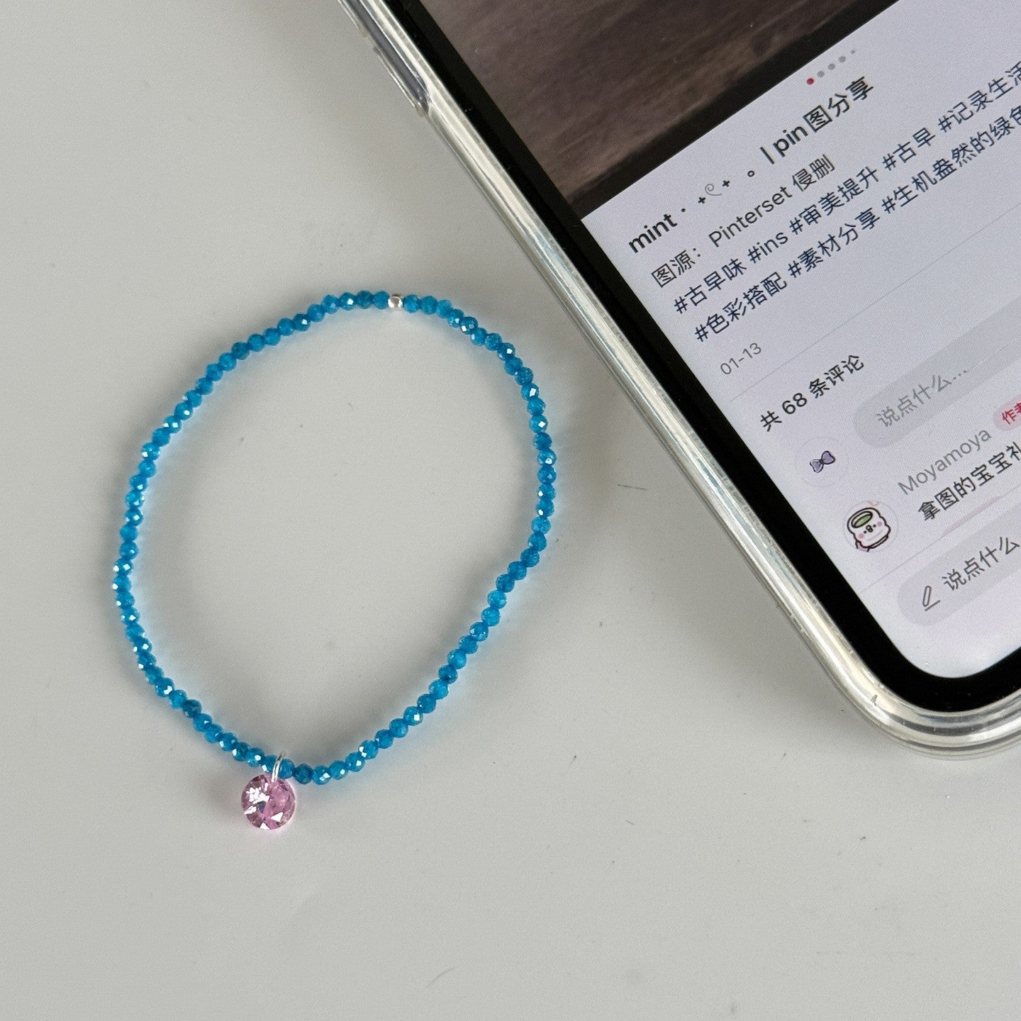 Dopamine Colored Zircon Pendant Bracelet