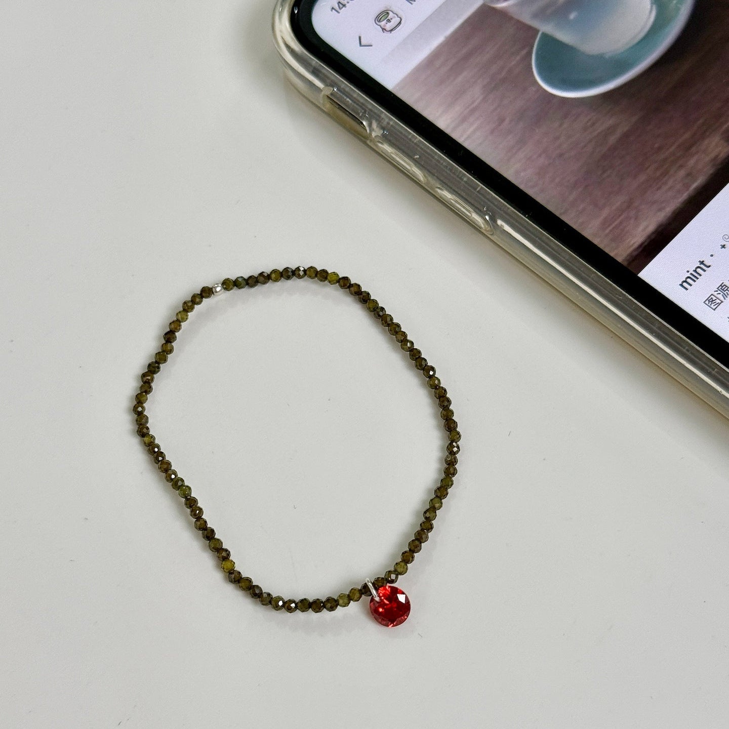 Dopamine Colored Zircon Pendant Bracelet