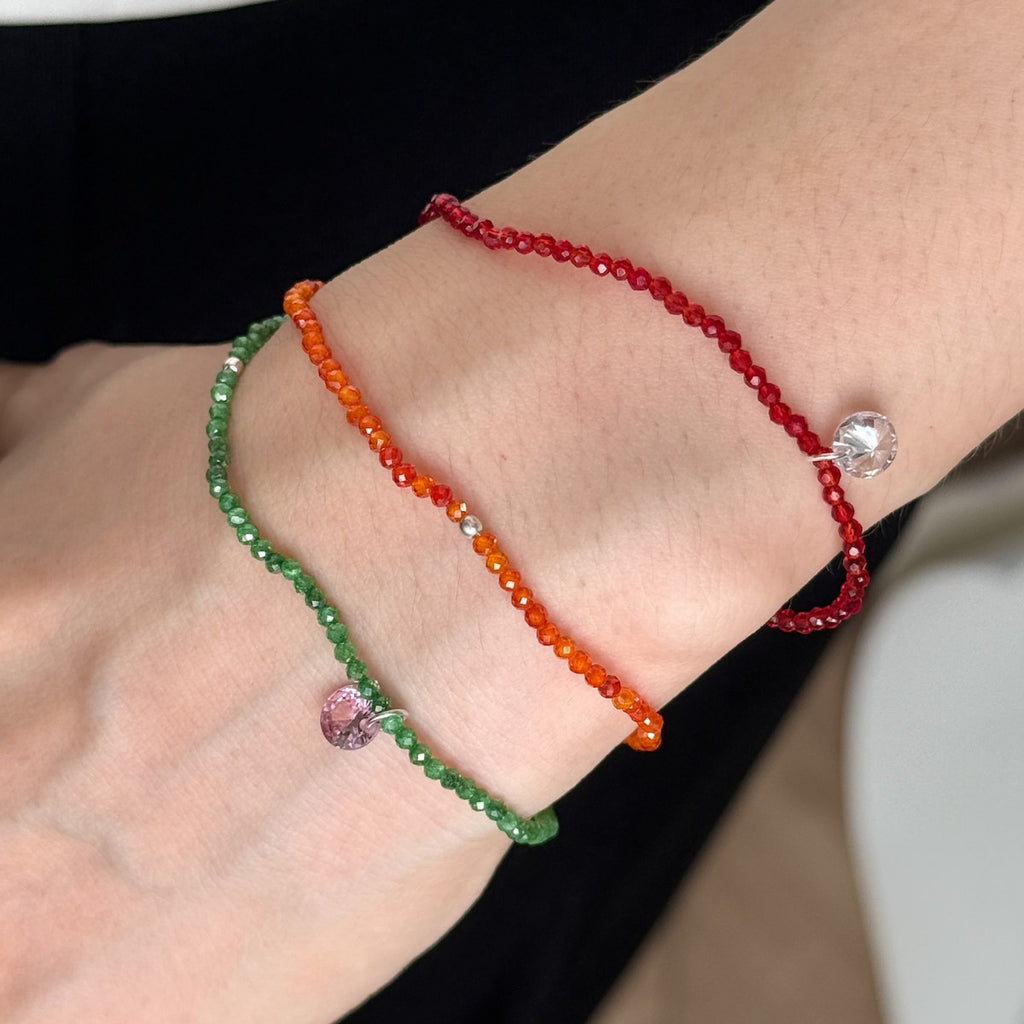 Dopamine Colored Zircon Pendant Bracelet