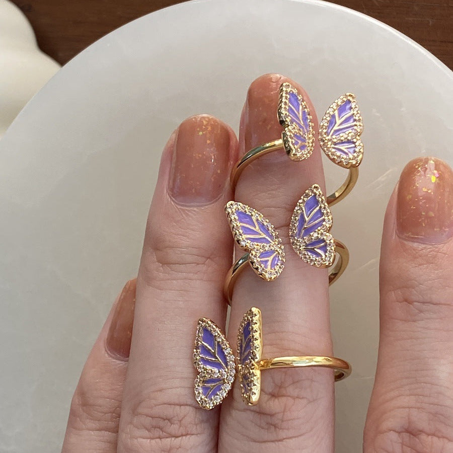 Natural Pearl Butterfly Shell Ring