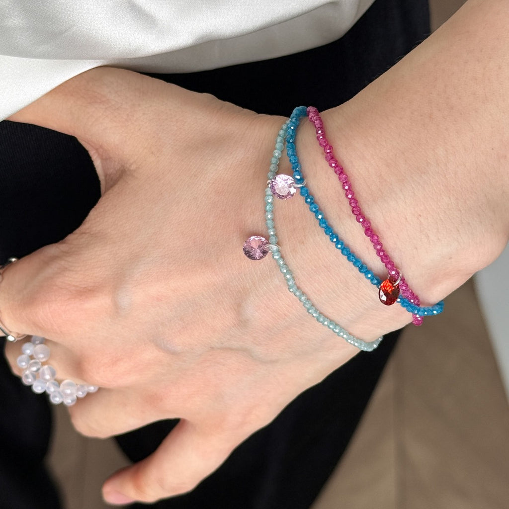 Dopamine Colored Zircon Pendant Bracelet