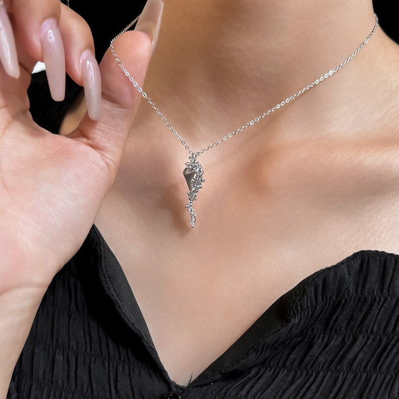 925 Silver Galaxy Brushed Zircon Necklace