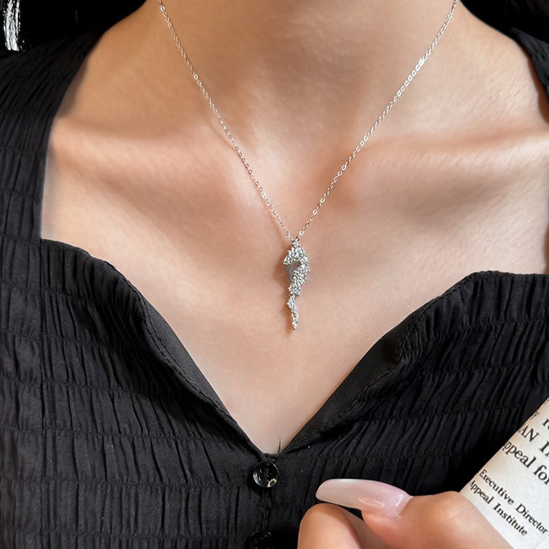 925 Silver Galaxy Brushed Zircon Necklace