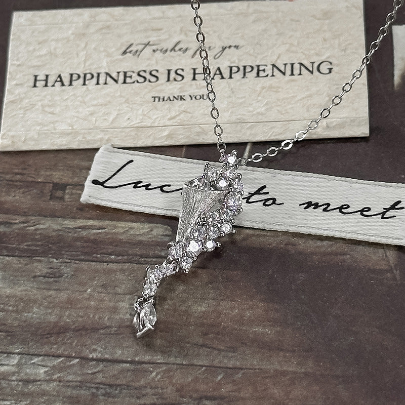 925 Silver Galaxy Brushed Zircon Necklace