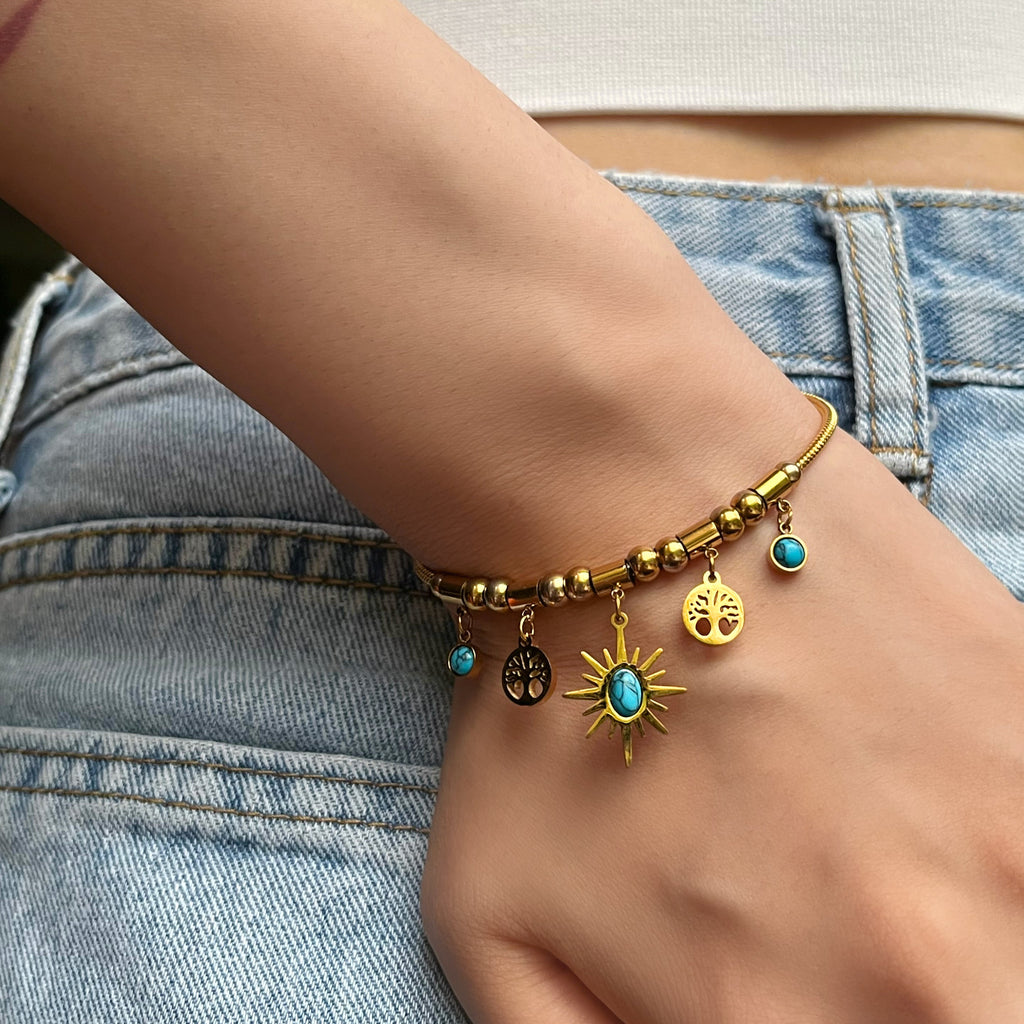 Retro Sunflower Bracelet