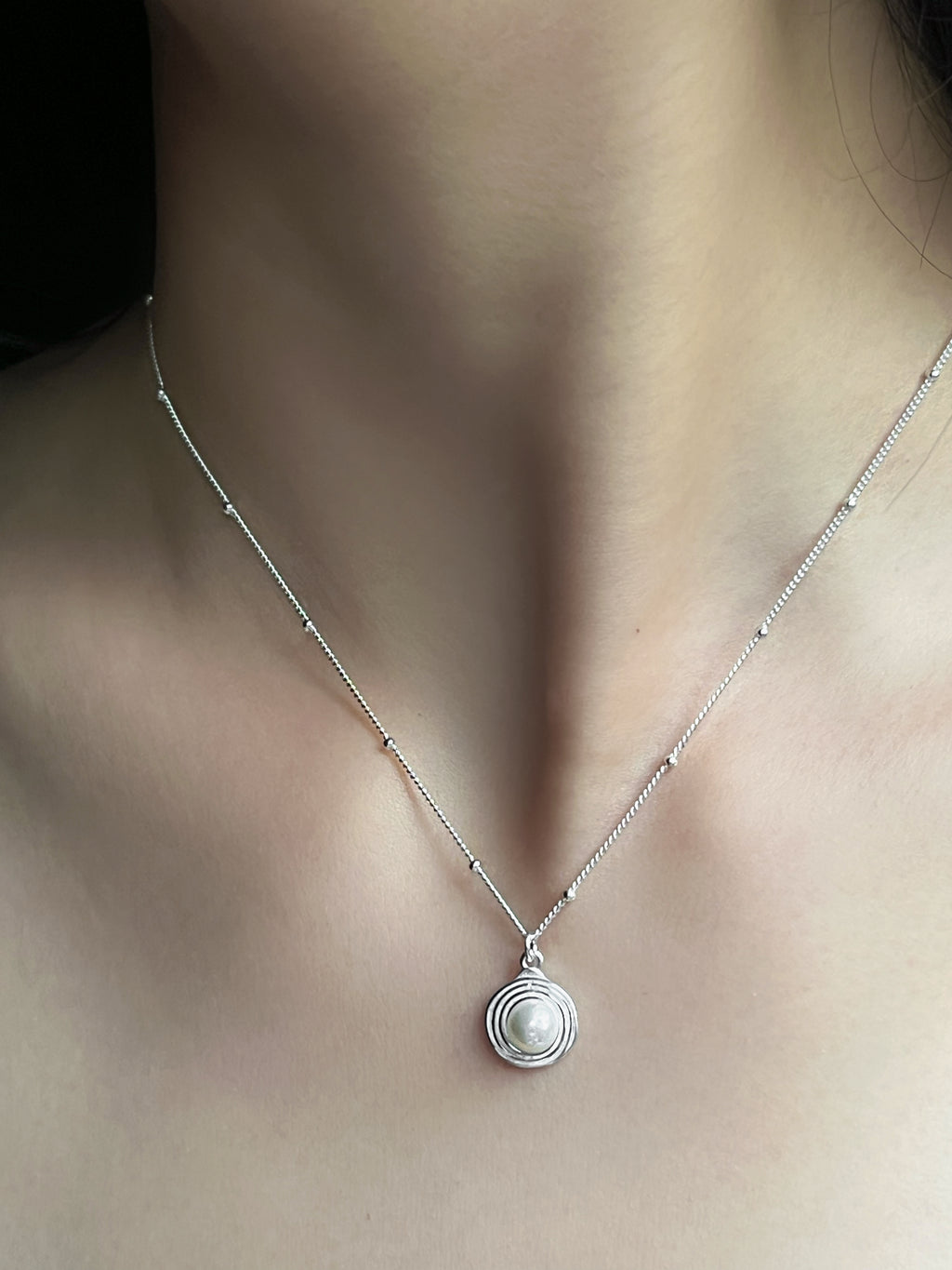 925 Silver Pearl Necklace