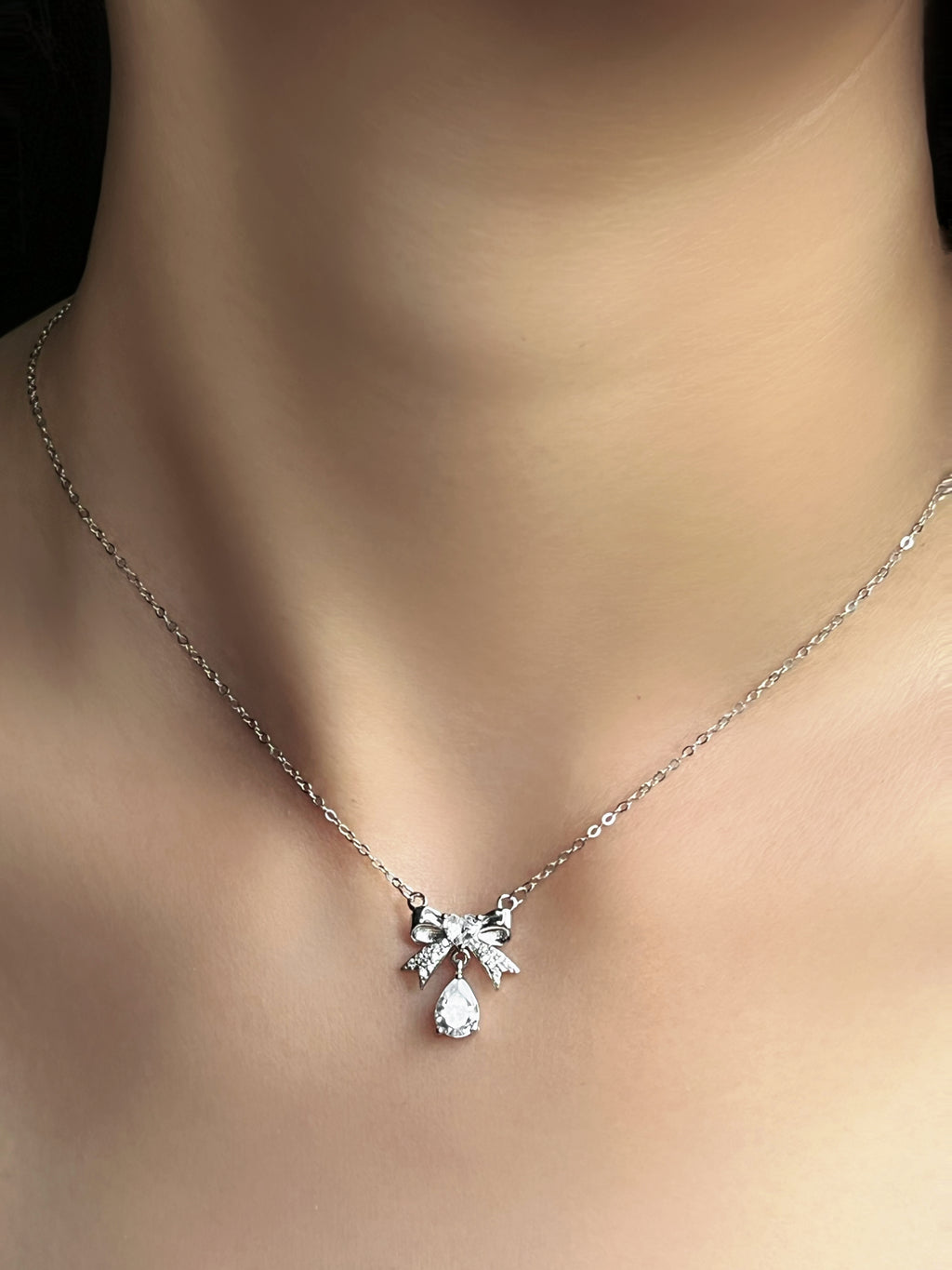925 Silver Bowknot Necklace