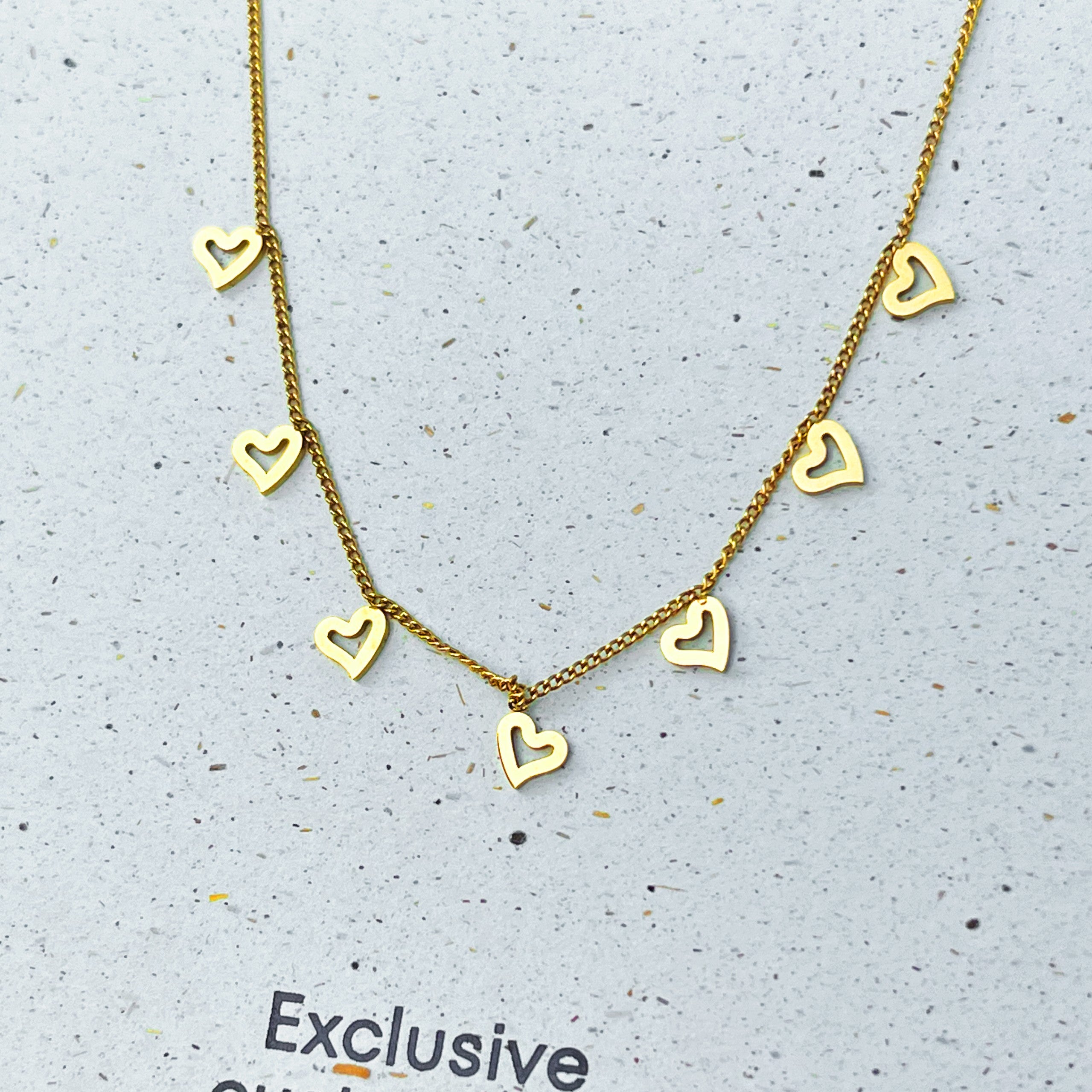 Hollow Heart Tassel Necklace