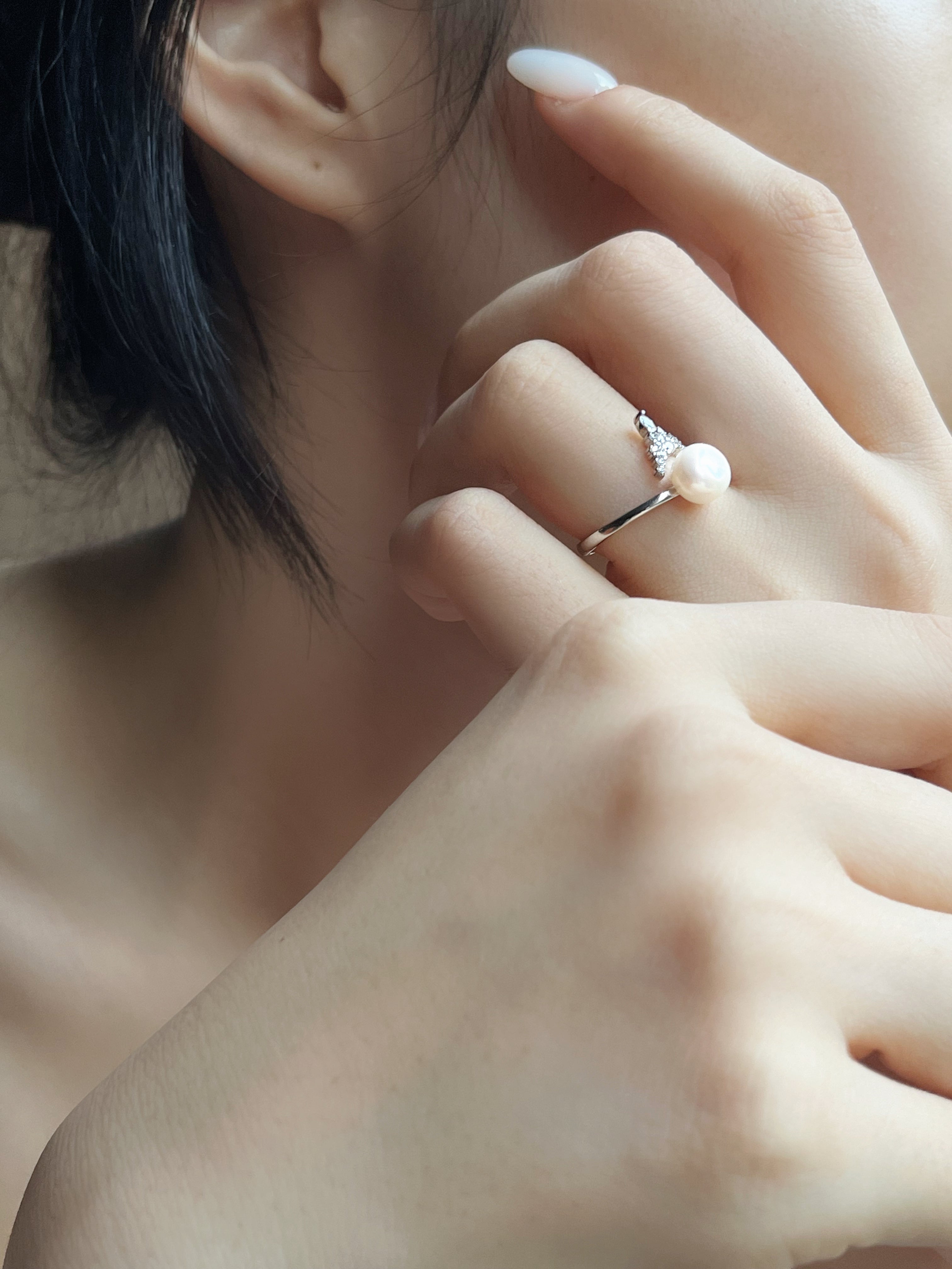 925 Silver Pearl Ring